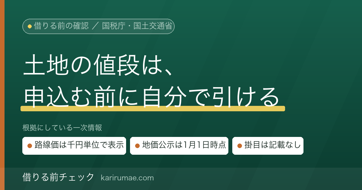 担保にする不動産の価格を公的データで調べる手順｜国税庁の路線価図と国土交通省の不動産情報ライブラリの使い方