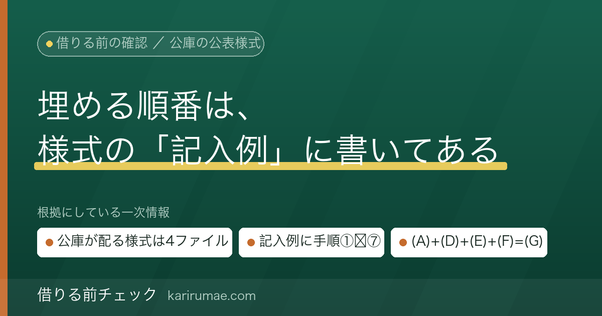 資金繰り表の作り方｜日本政策金融公庫が公表している様式の記入項目と記入例の手順をそのまま確認する